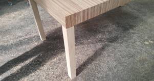 Tavolo zebrano su misura allungabile in legno 